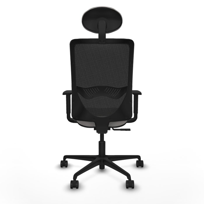 PIQUERAS Y CRESPO Silla de oficina Zulema con mecanismo Sincro, Blanco y Negro
