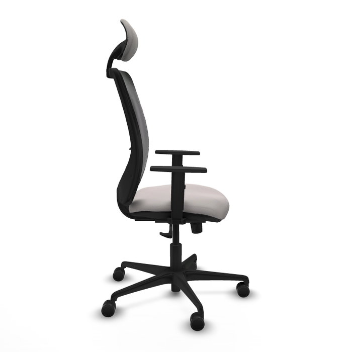 PIQUERAS Y CRESPO Silla de oficina Zulema con mecanismo Sincro, Blanco y Negro