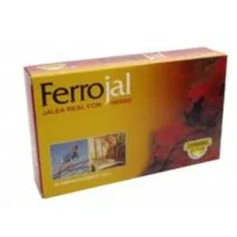 HERDIBEL Ferrojal 20Amp. Complemento alimenticio con jalea real, hierro y vitaminas para reducir el cansancio y fatiga.