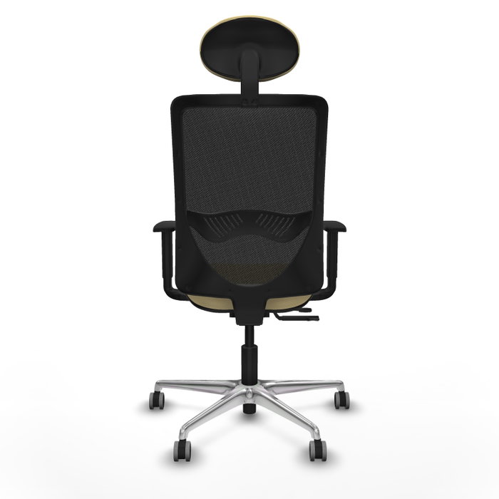 PIQUERAS Y CRESPO Silla de oficina Zulema con mecanismo Sincro/Traslack, Crema y Negro