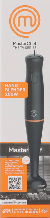 Masterchef Batidora de Mano 200W, Dimensiones 8 cm (Ancho) x 7 cm (Alto) x 33.2 cm (Largo), Peso 4.70 kg (8 Unidades)