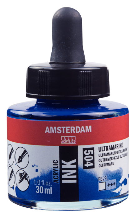 Amsterdam Tinta Acrílica Azul Ultramar 504 30 ml