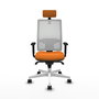 PIQUERAS Y CRESPO Silla de oficina Horna Naranja y Blanco