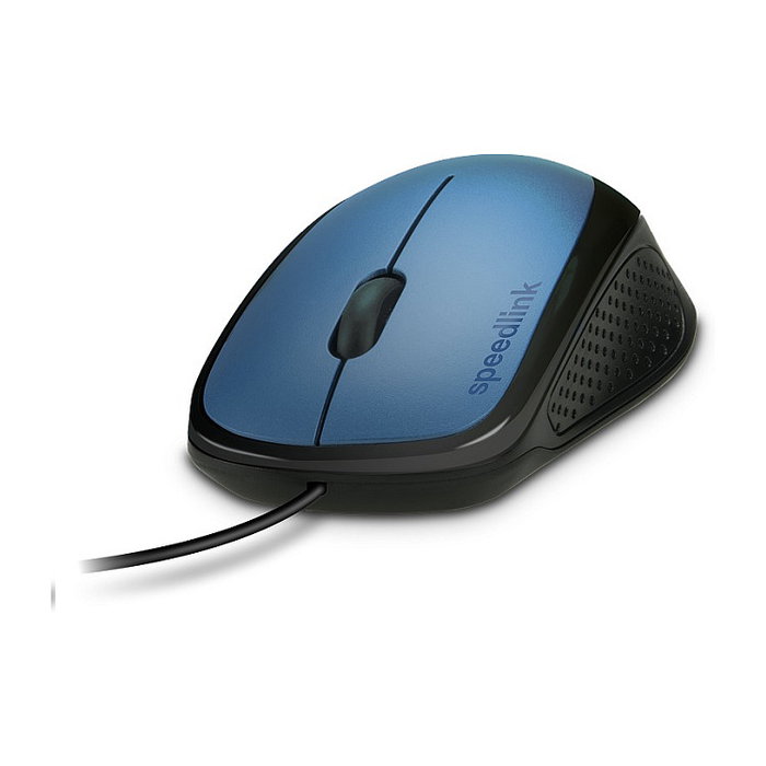 Speedlink KAPPA Ratón Óptico USB para PC, 1000 DPI, Diseño Ergonómico para Mano Derecha, Negro y Azul