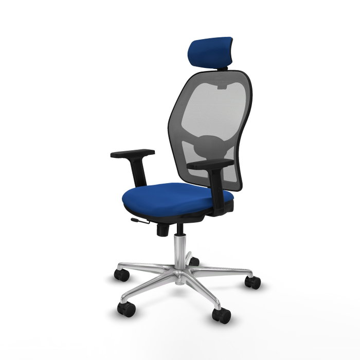 PIQUERAS Y CRESPO Silla de oficina Jorquera con mecanismo Sincro/Traslack, Azul y Gris PIQUERAS Y CRESPO Silla de oficina Jorquera con mecanismo Sincro/Traslack, Azul y Gris