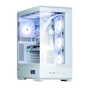 Zalman P50 DS White Midi Tower PC Blanco con Ventana de Vidrio y Iluminación RGB