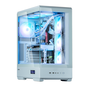 Zalman P50 DS White Midi Tower PC Blanco con Ventana de Vidrio y Iluminación RGB