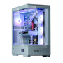 Zalman P50 DS White Midi Tower PC Blanco con Ventana de Vidrio y Iluminación RGB