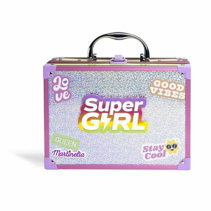 Aquarius Cosmetic Maletín de belleza Martinelia con espejo LED Supergirl Aquarius Cosmetic Maletín de belleza Martinelia con espejo LED Supergirl
