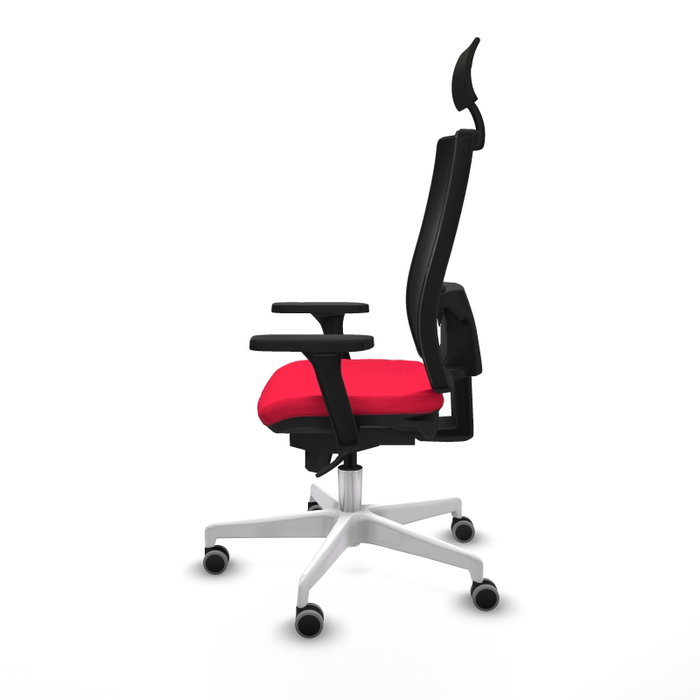 PIQUERAS Y CRESPO Silla de oficina Horna con mecanismo Sincro, Rojo y Negro