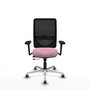 PIQUERAS Y CRESPO Silla de oficina Zulema Rosa y Negro con mecanismo Sincro/Traslack