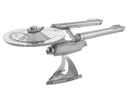 Metal Earth Maqueta 3D Metal USS Enterprise NCC-1701 Star Trek - Kit de Montaje sin Pegamento ni Soldadura