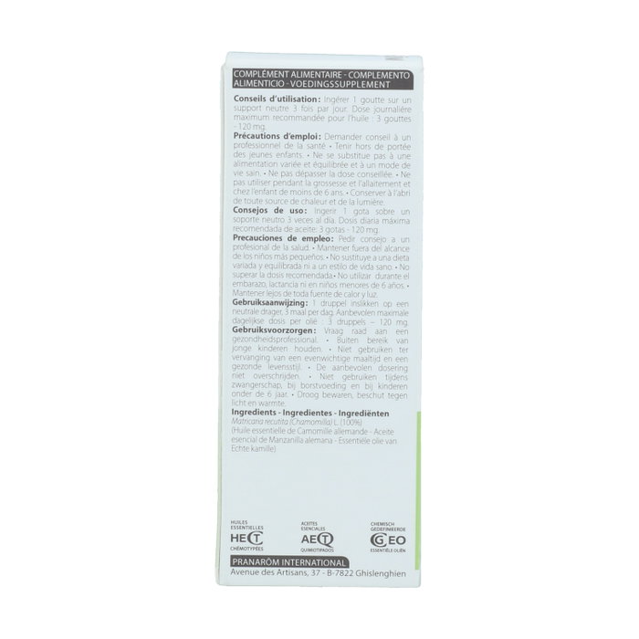 Pranarom Aceite esencial de Manzanilla Alemana 5 ml