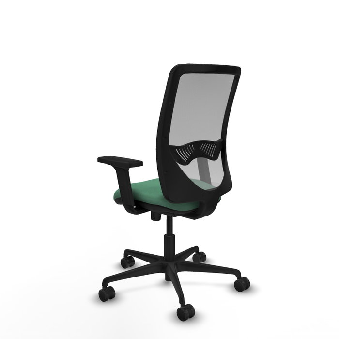 PIQUERAS Y CRESPO Silla de oficina Zulema, Mecanismo Sincro, Verde esmeralda/Gris