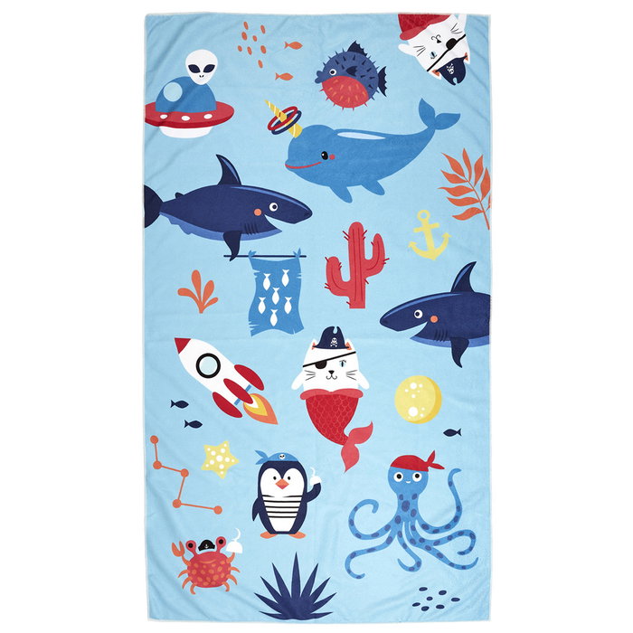 Jet Lag Toalla Infantil 120x60 cm con Dibujos de Fantasía Surtidos