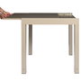 Home Deco Factory Mesa Extensible Beige Haria 80-160x80 cm (4-6 personas)