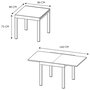 Home Deco Factory Mesa Extensible Beige Haria 80-160x80 cm (4-6 personas)