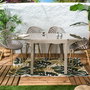 Home Deco Factory Mesa Extensible Beige Haria 80-160x80 cm (4-6 personas)