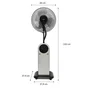 Oceanic Ventilador de Pie 3 en 1 con Ionizador de Aire, 95W, Ø40 cm, Pantalla LED, Mando a Distancia y Temporizador - Refrigerador y Purificador