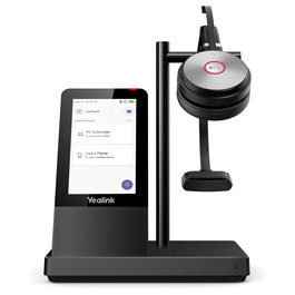 Yealink WH66 Mono Auricular DECT inalámbrico con estación base para Microsoft Teams, Diadema supraaural binaural, Negro