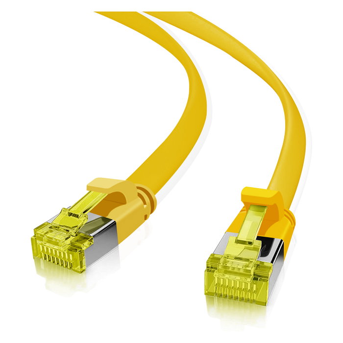 Helos Patchkabel Cat.6a Ultraflach U/FTP AWG 32 Amarillo 15,0m Helos Patchkabel Cat.6a Ultraflach U/FTP AWG 32 Amarillo 15,0m