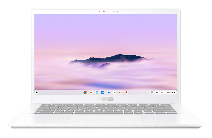 ASUS Chromebook Plus CX34 CX3402CVA-PQ1363 - Ordenador Portátil 14" Full HD (Intel Core 3 100U, 8GB RAM, 256GB UFS, ChromeOS) Blanco Perla - Teclado Español
