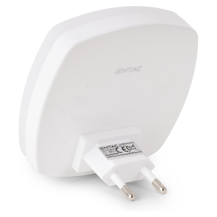 ENTAC Luz de noche LED con sensor de luz Blanco Cálido