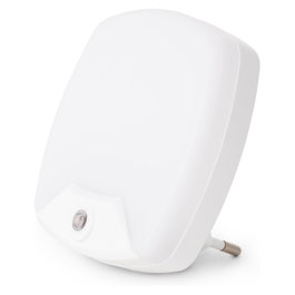 ENTAC Luz de noche LED con sensor de luz Blanco Cálido