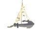 DKD Home Decor Figura Barco Azul Blanco 5.5 x 41.5 x 41.5 cm