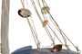 DKD Home Decor Figura Barco Azul Blanco 5.5 x 41.5 x 41.5 cm
