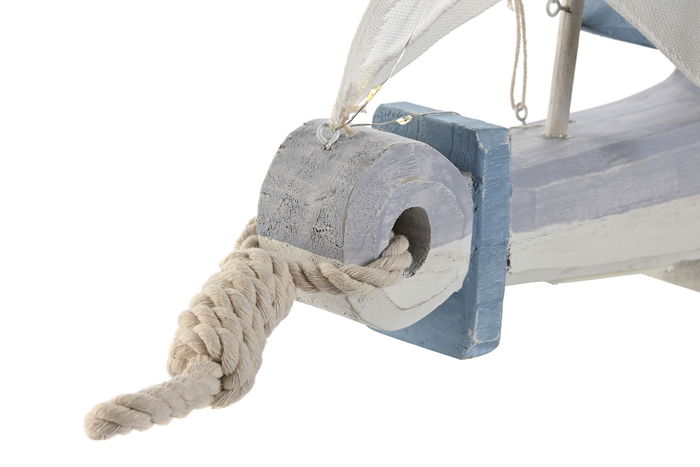 DKD Home Decor Figura Barco Azul Blanco 5.5 x 41.5 x 41.5 cm