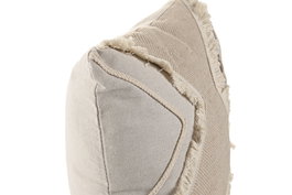 DKD Home Decor Cojin Boho Natural Beige 45 x 45 cm Algodon Yute (2 Unidades)