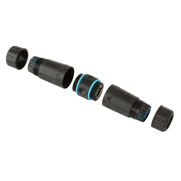 Techly 105896 Adaptador de unión RJ45 Cat6 F/UTP IP68
