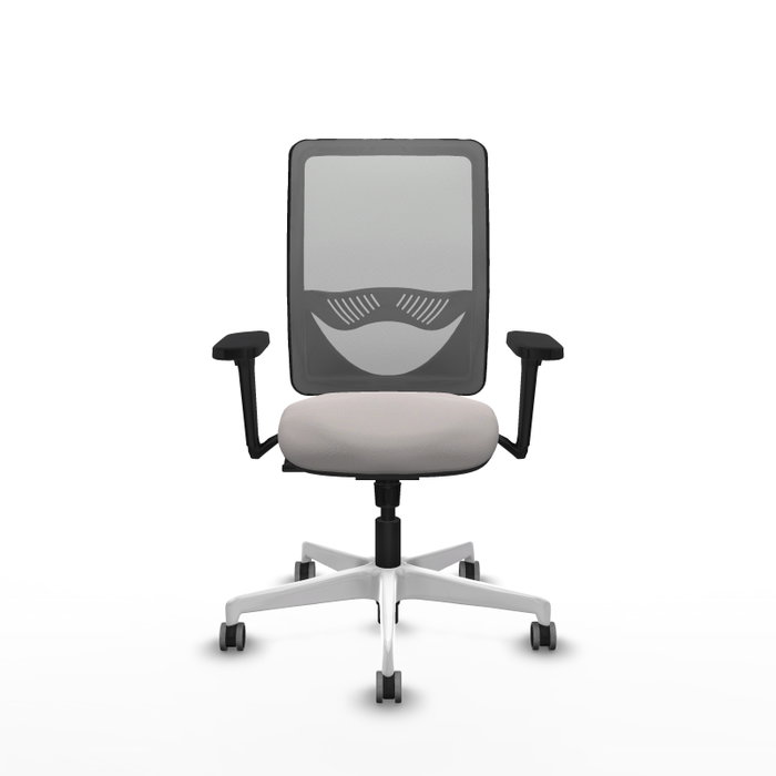 PIQUERAS Y CRESPO Silla de oficina Zulema con mecanismo Sincro, Blanco y Gris PIQUERAS Y CRESPO Silla de oficina Zulema con mecanismo Sincro, Blanco y Gris