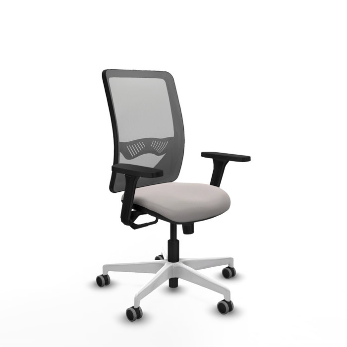 PIQUERAS Y CRESPO Silla de oficina Zulema con mecanismo Sincro, Blanco y Gris PIQUERAS Y CRESPO Silla de oficina Zulema con mecanismo Sincro, Blanco y Gris