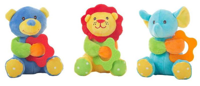 Creaciones Llopis Peluche animal con mordedor 16 cm