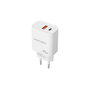 NANO CABLE Cargador de Pared 20W con USB-C PD y USB-A QC Blanco 10.10.2007