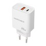 NANO CABLE Cargador de Pared 20W con USB-C PD y USB-A QC Blanco 10.10.2007
