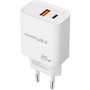 NANO CABLE Cargador de Pared 20W con USB-C PD y USB-A QC Blanco 10.10.2007