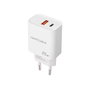 NANO CABLE Cargador de Pared 20W con USB-C PD y USB-A QC Blanco 10.10.2007