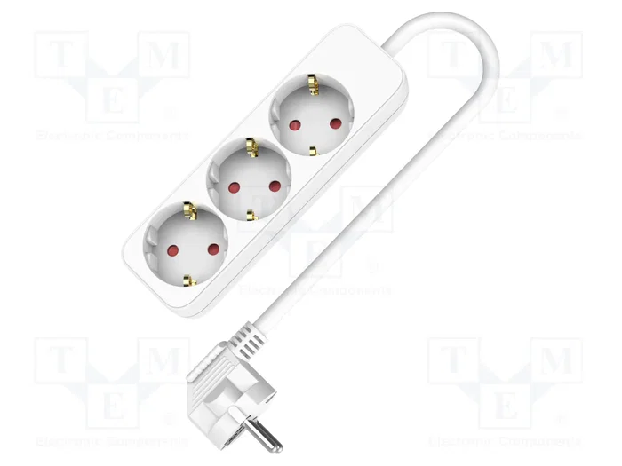 PLASTROL Prolongador de alimentación H05VV-F 3G1,5mm2 5m Blanco PLASTROL Prolongador de alimentación H05VV-F 3G1,5mm2 5m Blanco