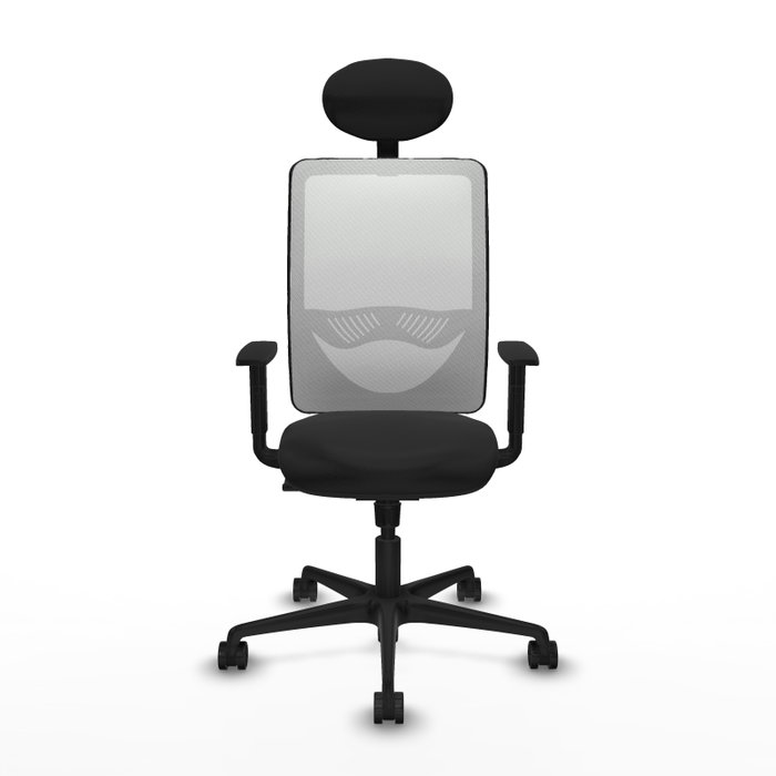 PIQUERAS Y CRESPO Silla de oficina Zulema con mecanismo Sincro, Negro/Blanco