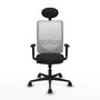 PIQUERAS Y CRESPO Silla de oficina Zulema con mecanismo Sincro, Negro/Blanco