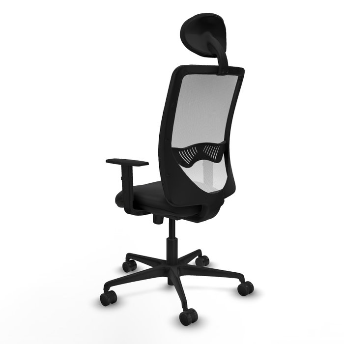 PIQUERAS Y CRESPO Silla de oficina Zulema con mecanismo Sincro, Negro/Blanco
