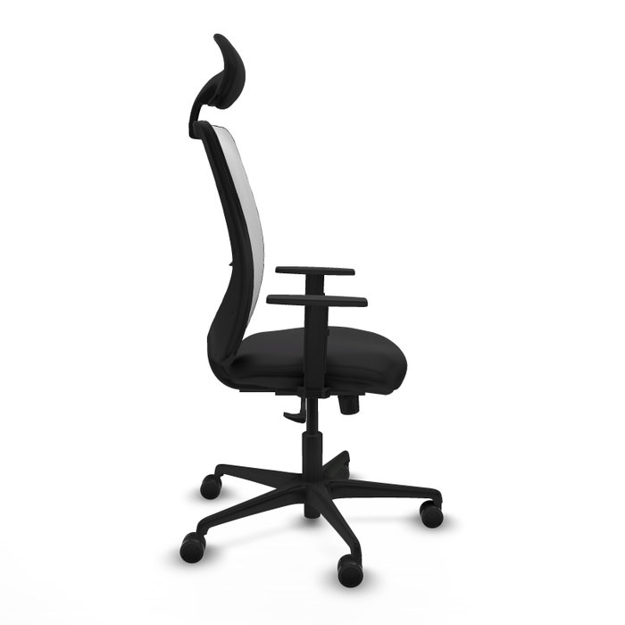 PIQUERAS Y CRESPO Silla de oficina Zulema con mecanismo Sincro, Negro/Blanco