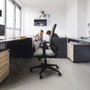 PIQUERAS Y CRESPO Silla de oficina Cilanco con mecanismo Sincro, Morado y Gris