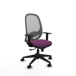 PIQUERAS Y CRESPO Silla de oficina Cilanco con mecanismo Sincro, Morado y Gris