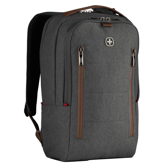 Wenger City Upgrade Mochila para Portátil de 16 pulgadas con Bolso Cruzado Gris