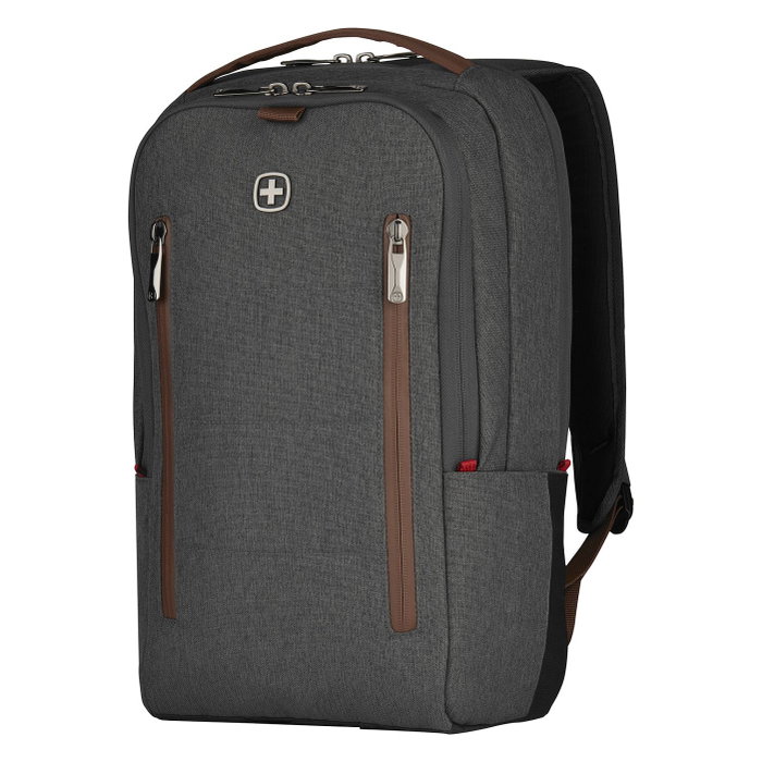 Wenger City Upgrade Mochila para Portátil de 16 Pulgadas con Bolso Cross Body Gris