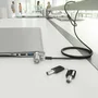 Aisens Cable de Seguridad Tipo NANO con Llave, 1.5m, Negro